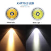 XHP70.2  Diving Flashlight 3000 Lumens IPX8 Waterproof Underwater 80m Without Battery White Light