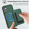 For Samsung Galaxy M54 / F54 CX01 Detachable Magsafe Magnetic Card Bag Phone Case(Peacock Green)