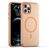 For iPhone 12 Pro MagSafe Frosted Translucent TPU + PC Full Coverage Phone Case(Orange)
