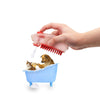 Dog Shampoo Dispensing Massage Brush - Silicone Pet Bath Brush (Random Colour)