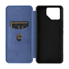 For ASUS ROG Phone 8 Carbon Fiber Texture Flip Leather Phone Case(Blue)