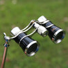 Metal 3 X 25 Lady With Handle Chrome Double Cylinder Telescope( Pearl white)