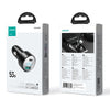JOYROOM JR-CCD01 53W QC + PD Dual Port Digital Display Car Charger(Black)