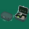HN-002 Travel Mini Portable PU Ear Stud Jewelry Storage Box(Red)