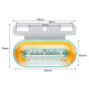 2 PCS 12V 12LED Car Oval Side Lamp(White Light)
