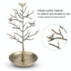 Birdie Tree Shape Ear Stud Earrings Bracelet Pendant Necklace Jewelry Display Storage Rack(Bronze)