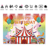 150x100cm Children Birthday Background Cloth Carnival Gay Party Birthday Theme Background Banner Circus Background Hanging Flag