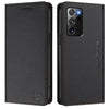For Samsung Galaxy Note20 Ultra RC01 Dual-Folded Magnetic Suction RFID Leather Phone Case(Black)