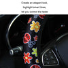 Car Steering Wheel Cover Printed Cloth Without Inner Elastic Band Cover, Pattern: Beetle