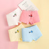 4pcs/set Children Lycra Cotton Boxer Briefs Boys & Girls Pants, Height: 130cm(Girl Fruit Series)