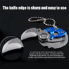 Mini Folding Pocket Knife Keychain Multitool - Blue