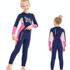 DIVE&SAIL Children Warm Swimsuit One-piece Wetsuit Long Sleeve Cold-proof Snorkeling Surfing Suit, Size: XL(Pink)