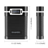 HAWEEL DIY 4x 18650 Battery (Not Included) 10000mAh Dual-way QC Charger Power Bank Shell Box with 2x USB Output & Display, Support PD / QC / SCP / FCP / AFC / PPS / PE (Black)
