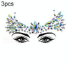 3 PCS  Forehead Green Masquerade Makeup Acrylic Face Sticker