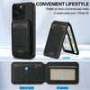 For iPhone 15 Pro Max LC.IMEEKE L3 Series Detachable RFID Card Bag Magsafe Phone Case(Black)