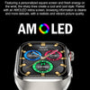 TK16 2.04 inch LCD Screen Steel Strap Smart Watch Supports Health Monitoring(Black)