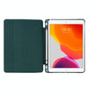 For iPad 10.2 2021 / 2020 / 2019 Airbag Deformation Horizontal Flip Leather Case with Holder & Pen Holder(Dark Green)