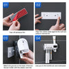 Ultraviolet Toothbrush Sterilizer Bathroom Wall-mounted Toothbrush Holder (White)
