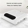 80W Manicure Vacuum Cleaner With Pull-Out Filter, Specification: EU Plug (White)