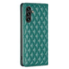 For Samsung Galaxy A56 5G Diamond Lattice Magnetic Leather Flip Phone Case(Green)