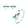 S925 Sterling Silver Platinum Plated Firefly Luminous Ring Earrings, Specification: Earrings