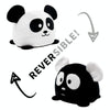 15cm Flipped Doll Double-Sided Expression Flipped Animal Cartoon Doll Plush Toy(Black And White Panda)