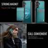 For Samsung Galaxy S25 5G JEEHOOD J06 British Style RFID MagSafe Card Bag PU Phone Case(Green)
