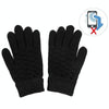 Winter Touch Screen Gloves Women Men Warm Stretch Knit Mittens Imitation Wool Thicken Full Finger Gloves(Kids Black)