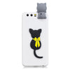 For Huawei P10 3D Cartoon Pattern Shockproof TPU Protective Case(Little Black Cat)