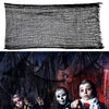 76 x 183cm Halloween Gauze Roving Polyester Cotton Haunted House DIY Decorative Gauze(Black)