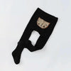 Cartoon Cute Baby Girls Soft Cotton Tight Pantyhose, Size:L(Black)