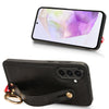 For Samsung Galaxy A36 5G Wristband Leather Back Phone Case(Black)