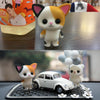 Little Cute PVC Flocking Animal Calico Cat Dolls Creative Gift Kids Toy, Size: 5.5*3.5*6.5cm(White)