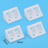 200 PCS Plastic Thickened Detachable Corner Connector Furniture Right Angle Board Bracket without Cover, Size: M (Transparent)