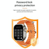 WS-E9 Ultra 2.2 inch IP67 Waterproof Metal Buckle Ocean Silicone Band Smart Watch, Support Heart Rate / NFC(Silver)