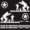 2 PCS/Set D-135 Band of Brothers Pattern Car Modified Decorative Sticker(White)