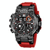SMAEL 1803B Outdoor Waterproof Multifunctional Alloy Sports Watch(Red)