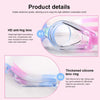 JIEHU JH8102 4 in1 Women HD Transparent Anti-fog Waterproof Swimming Glasses Swimming Cap Set(Blue Color)