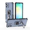 For Samsung Galaxy A06 4G Metal Kickstand TPU Hybrid PC Phone Case(Blue)