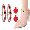 High Heel Shoes Prevent Heel Drop Shoelaces Four-Leaf Grass Shoelace Buckle(Matt Red)