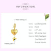 S925 Sterling Silver Heart-shape Honeycomb Bee Pendant DIY Bracelet Necklace Accessories