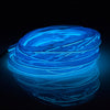 EL Cold Blue Light Waterproof Flat Flexible Car Strip Light with Driver for Car Decoration, Length: 5m(Blue)