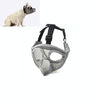 Bulldog Muzzle Breathable Mesh Tongue Out XS Grey