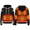 USB Smart Electric Heating Warming Thickened Hooded Sweatshirt, Size: 3XL(Black)