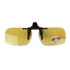 Polarized Clip-on Flip Up Plastic Clip Sunglasses Lenses Glasses Unbreakable Driving Fishing Outdoor Sport(Yellow)