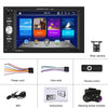 7622C 6.2 inch Dual Spindle HD Car Universal MP5 Carplay Player, Style: Standard+4 Light Camera