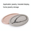 30x20x1.8cm Jewelry Tray Ring Velvet Leather Oval Empty Plate Earrings Necklace Jewelry Display Plate(Pink)