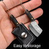 Mini Knife Keychain Portable Removal Express Pendant Accessory With Holster, Model: Axe Laser Pattern