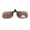 Polarized Clip-on Flip Up Plastic Clip Sunglasses Lenses Glasses Unbreakable Driving Fishing Outdoor Sport(Brown)