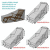 Outdoor Beach Chair Dustproof And Waterproof Cover Rocking Chair Furniture Protective Cover, Size: 200x68x70cm(Black+Silver)